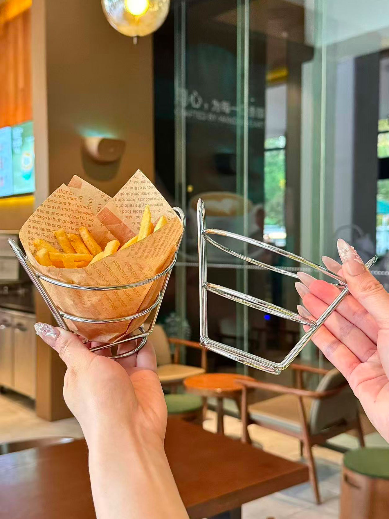 Food Snacks Restaurant - Amerikanischer Eisenkorb für Snacks, Frittiertes und