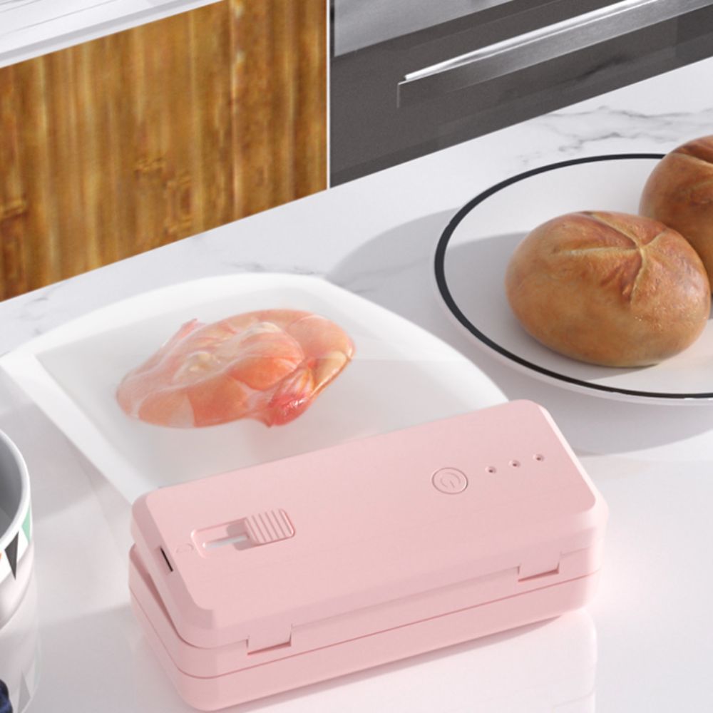 Quick Food Snacks - Magnetische Snacktüten-Versiegelungsmaschine Mini 2-in-1 Lebensmittelverpackungs-Versiegler USB-Aufladung