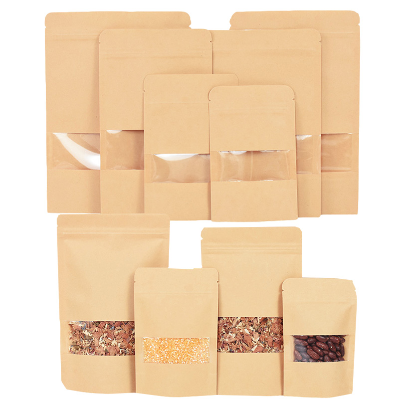 Food Snacks For Christmas - 20/50 stücke Kraft Papier Zip-Lock Beutel