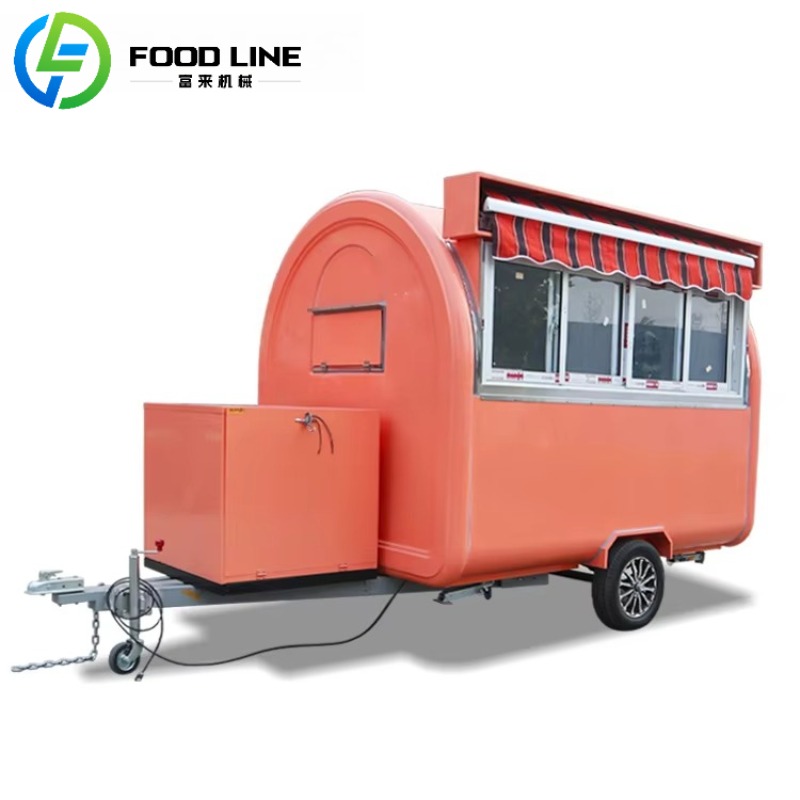 Quick Food Snacks - Kompakter Lebensmittelanhänger für den Straßenverkauf, Kaffeegebäck