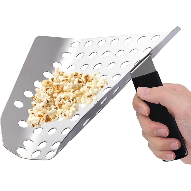 Quick Food Snacks - Popcorn-Geschwindigkeitsschaufel, perforierter Filterlöffel aus Edelstahl, Pommes