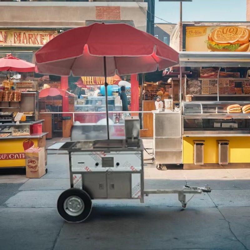 Kompakter mobiler Imbisswagen  – Snacks Food Stall Bewertung und Preis