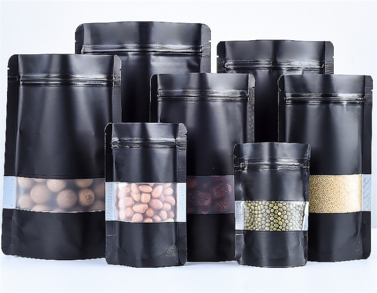 100PCS Stand-up Matte Schwarz  – Food Snacks For Christmas Bewertung und Preis