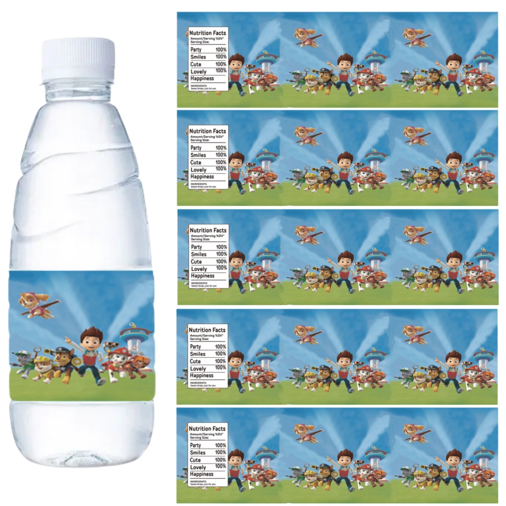 Paw Patrol Wasserflaschen-Etik – Candy Sour Strip Bewertung und Preis
